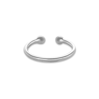 SHEGRACE Simple 925 Sterling Silver Torque Cuff Rings, Open Rings