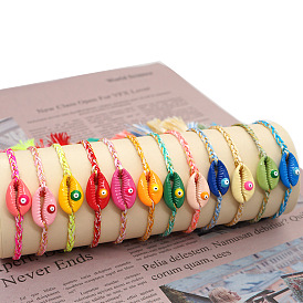 Boho Style Colorful Shell Tassel Bracelet Handmade Ethnic Jewelry
