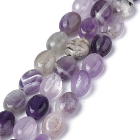 Natural Amethyst Beads Strands,, Oval