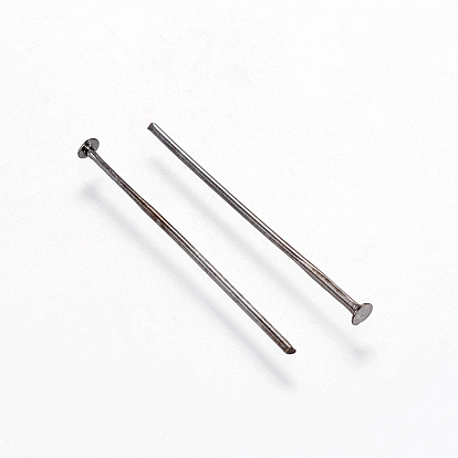 Pasadores de cabeza plana de hierro, sin plomo y cadmio, 28x0.75~0.8 mm, sobre 8400 unidades / 1000 g