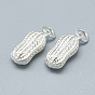 925 Sterling Silver Pendants, with Jump Ring, Peanut