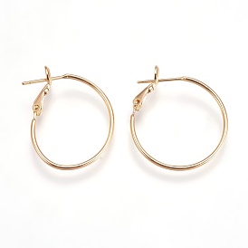 Boucles d'oreilles en laiton, pour la fabrication de bijoux et la réparation de boucles d'oreilles, sans nickel, anneau