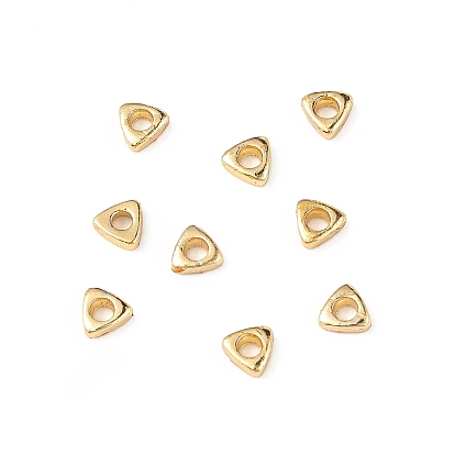 Brass Beads, Long-Lasting Plated, Triangle
