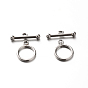 201 Stainless Steel Ring Toggle Clasps