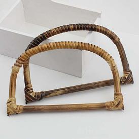 Poignée de sac en bois, en forme de d, accessoires de remplacement de sac