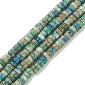 Natural Chrysocolla Beads Strands, Heishi Beads, Flat Round/Disc