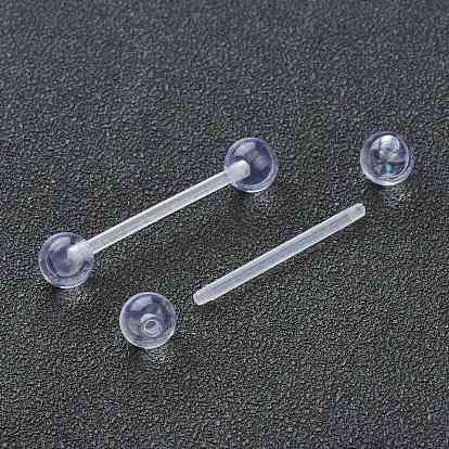 Acrylic Tongue Rings, Straight Barbell, Tongue Piercing Jewelry