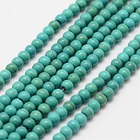 Synthetic Howlite Bead Strand, Dyed, Round