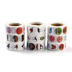 Self Adhesive Paper Stickers, Colorful Roll Sticker Labels, Gift Tag Stickers