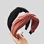 Широкие тканевые резинки для волос в стиле ретро, аксессуары для волос для женщин