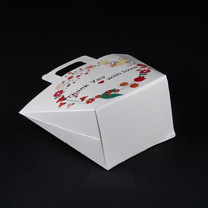 Sac cadeau rectangle en papier kraft créatif pliable, sac de faveur de mariage