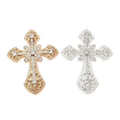 Alloy Crystal Rhinestone Cabochons, Cross