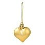 Décorations de pendentifs en forme de cœur en plastique galvanisé pour la saint-valentin, Ornements suspendus pour arbre de Noël en corde de nylon