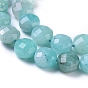 Natural Amazonite Beads Strands, Faceted, Flat Round