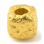 Brass Spacer Beads, with Rhinestone, Square, Matte Gold Color