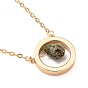 Teardrop Gemstone Pendant Necklaces, with Brass Pendants & Cable Chains, 304 Stainless Steel Lobster Claw Clasps, Golden