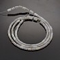 Column Natural Grey Agate Beads Strands, 4x2mm, Hole: 0.5mm, about 98pcs/strand, 15.7 inch