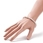 Bracelet extensible perlé rond en agate folle naturelle, bijoux en pierres précieuses pour hommes femmes