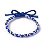 Bracelet cordon tressé polyester, bracelet réglable pour femme