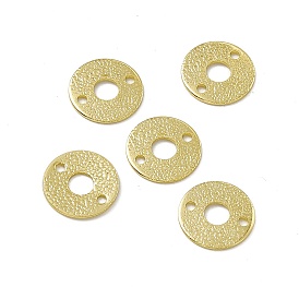 Rack Plating Brass Connector Charms, Long-Lasting Plated, Cadmium Free & Nickel Free & Lead Free, Donut Links