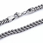 Men's 304 Stainless Steel Wheat Chain & Cuban Link Chain Necklaces, with Lobster Claw Clasps