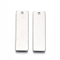201 Stainless Steel Pendants, Stamping Blank Tag, Rectangle