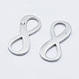 Eco-Friendly 316 Surgical Stainless Steel Pave Cubic Zirconia Links, Long-Lasting Plated, Infinity