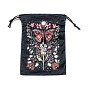 Бархатные сумки для хранения с принтом бабочки, мешочек на шнурке, упаковочный мешок для карт Таро, прямоугольные