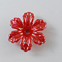 Opaque Acrylic Beads, AB Color, Flower, 33x33x9mm, Hole: 3mm, about 300pcs/500g