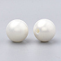 Perles acryliques de style peint en aérosol, caoutchouté, ronde