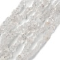 Naturelles cristal de quartz brins de perles, perles de cristal de roche, puce