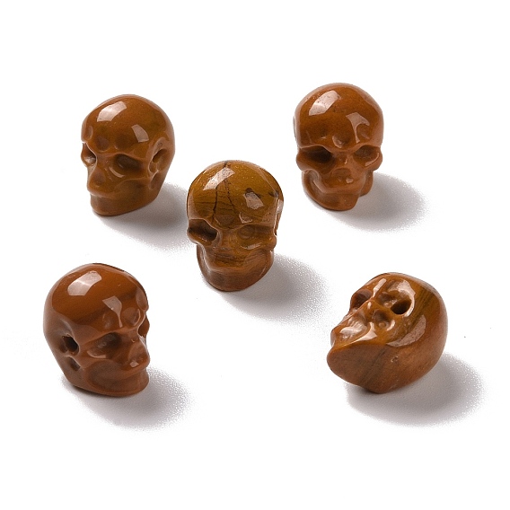 Perles de mookaite naturelles, Halloween crâne
