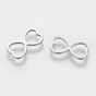 201 Stainless Steel Charms, Infinity Heart