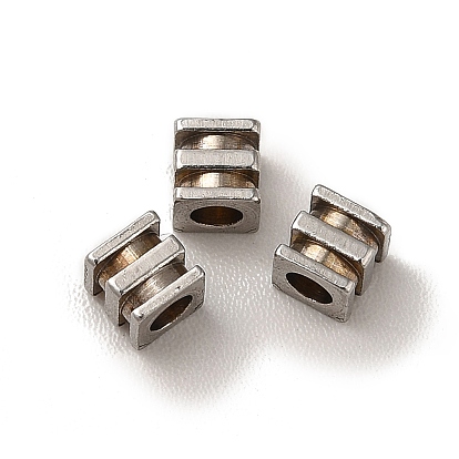201 Stainless Steel Beads, Cuboid