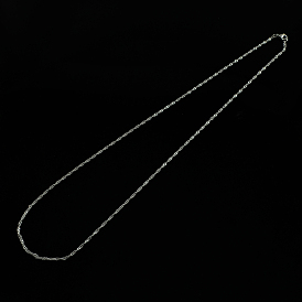 304 из нержавеющей стали Сингапур цепи ожерелья, цепочки ожерелья волна воды, с омаром застежками, 21.2 дюйм