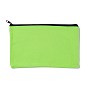 Rectangle Canvas Jewelry Storage Bag, with Black Zipper, Cosmetic Bag, Multipurpose Travel Toiletry Pouch