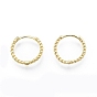 Ion Plating(IP) Brass Twist Rope Hoop Earrings for Women