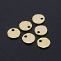 201 Stainless Steel Laser Cut Charms, Blank Stamping Tag, Flat Round