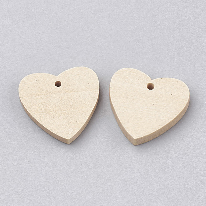 Wood Pendants, Heart