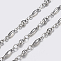 304 Stainless Steel Chains, Flat Round and Oval Link Chains, Soldered