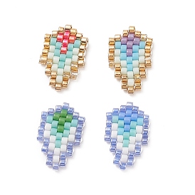 4 pcs 4 ensemble de perles de rocaille miyuki motif métier à tisser à la main couleur, plume