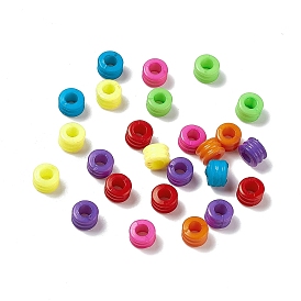 Opaque Acrylic Beads, Grooved Column Beads