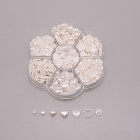 ABS Plastic Cabochons, Heart & Flat Round