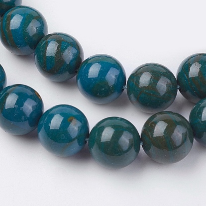 Natural Gemstone Beads Strands, Dyed, Round