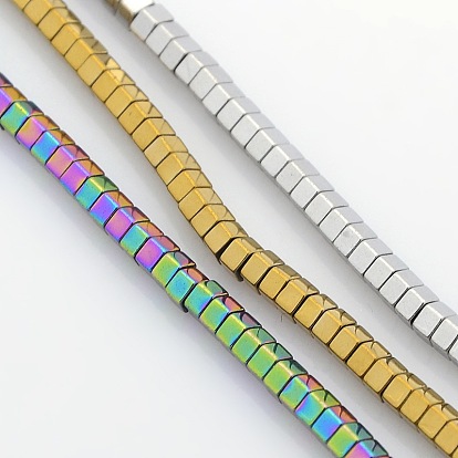 Pentagon Electroplate Non-magnetic Synthetic Hematite Beads Strands, 3x2mm, Hole: 1mm, about 210pcs/strand, 15.8 inch