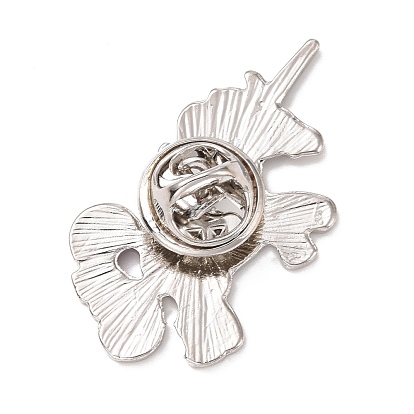 Pin de esmalte de unicornio, insignia de aleación chapada en platino para ropa de mochila