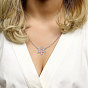Ожерелья shegrace 925 из стерлингового серебра, с ааа класс фианитами, с печатью 925, снежинка