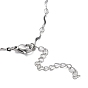 304 Stainless Steel Wave Bar Link Chain Necklaces