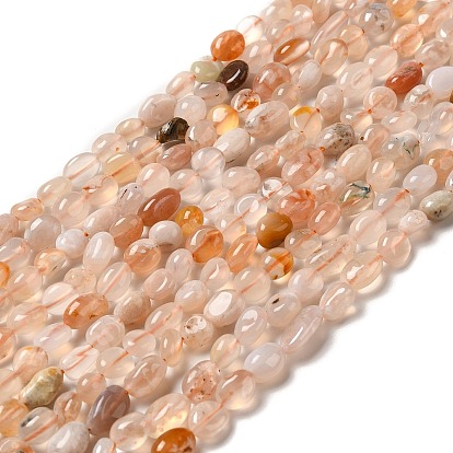Natural Cherry Blossom Agate Beads Strands, Nuggets