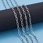 Placage ionique (ip) 304 chaînes porte-câbles en acier inoxydable, non soudée, avec bobine, Ovale Plat